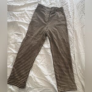 Ann Taylor Black and Tan Houndstooth Pants